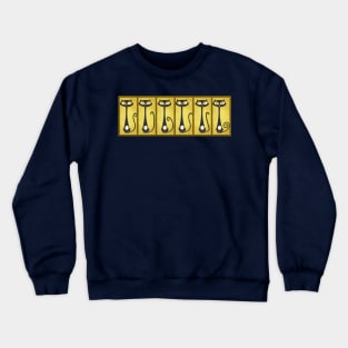 Gold Tiki Cats! Crewneck Sweatshirt